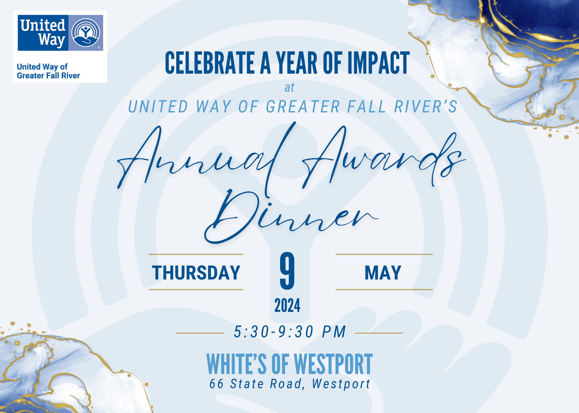 United Way of Greater Fall River's Annual Awards Dinner invitation