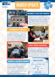 United Way of Greater Fall River's March newsletter update