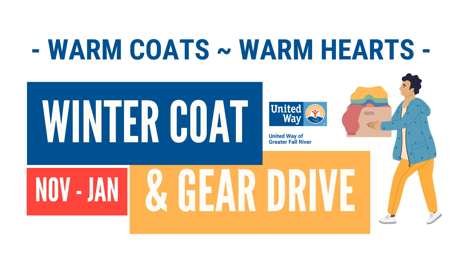 warm coats ~ warm hearts donation drive branding